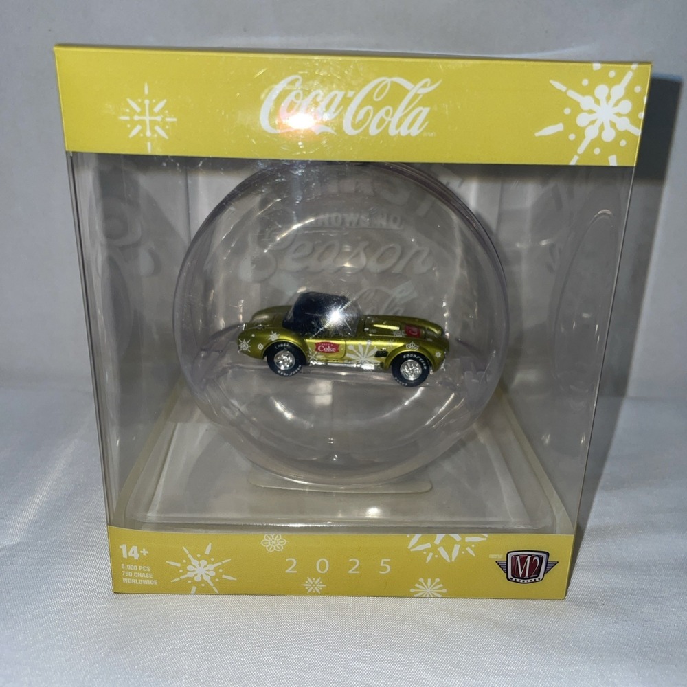 M2 Machines Coca-Cola 1965 Shelby Cobra 427 S/C Gold‎ 1 of 750 Ornament 2025